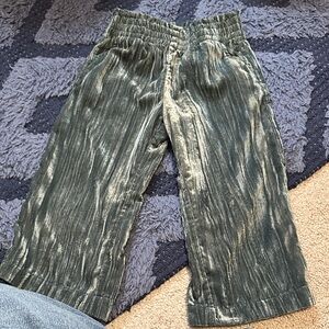 H&M Kids Shimmering Green Velvet Trousers